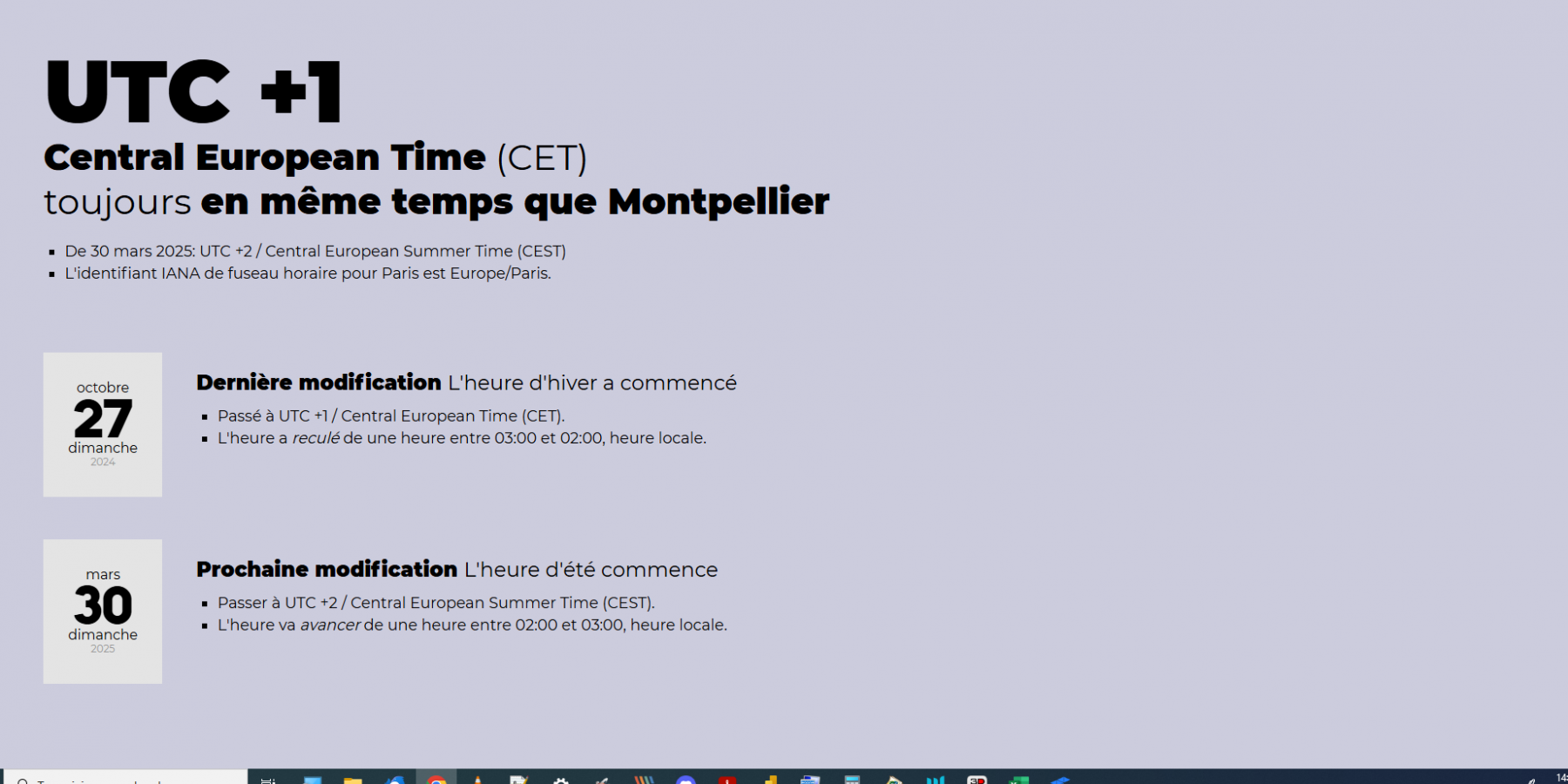 changemen heure