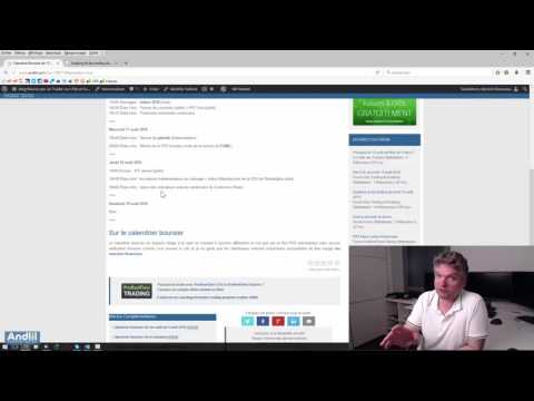 Le calendrier boursier + analyse économique