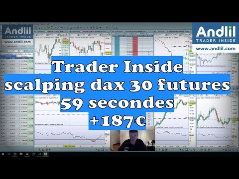 Un trade dax 30 futures de 59 secondes +187€ sur mon pc portable avec la grippe
