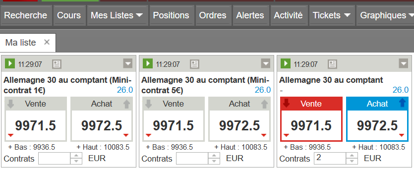 IG Dax 30 à 1 euro