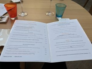 Le menu du restaurant Les Jardins de l'Opéra