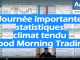 Journée importante, beaucoup de statistiques et climat tendu avec la guerre commerciale - Good Morning Trading