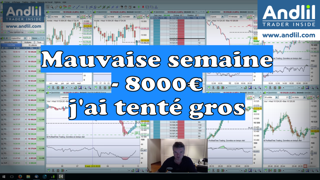Mauvaise semaine trade raté