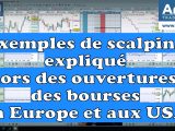 Vidéos : Exemples de scalping expliqué lors des ouvertures des bourses en Europe et aux USA