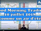 le Good Morning trading du 10 juillet 2018 : comme un parfum d'été