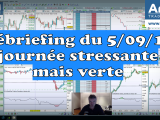 Débriefing journée du 5 septembre 2018, quelques gains mais la semaine est toujours rouge