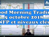 Niveaux clés en bourse Cac 40 Dax NQ YM et NFP Good Morning Trading