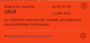Avis Eurex sur le marché XEUR : le système de négociation connaît des problèmes techniques