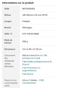 Classement Amazon du 14 fevrier 2021 de Devenez Trader Pro 194x300