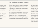 Qu'est ce qu'un trader en compte propre ?
