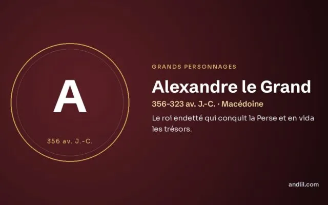 Alexandre le Grand : Le roi endetté qui conquit la Perse et en vida les trésors
