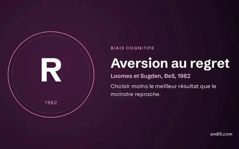 Aversion au regret : Choisir moins le meilleur résultat que le moindre reproche
