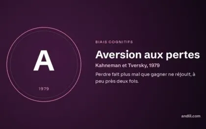Aversion aux pertes (Kahneman et Tversky, 1979), fiche du guide des biais cognitifs