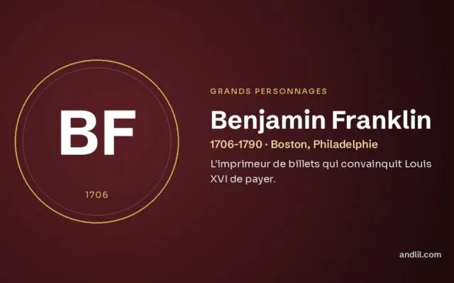 Benjamin Franklin : L’imprimeur de billets qui convainquit Louis XVI de payer