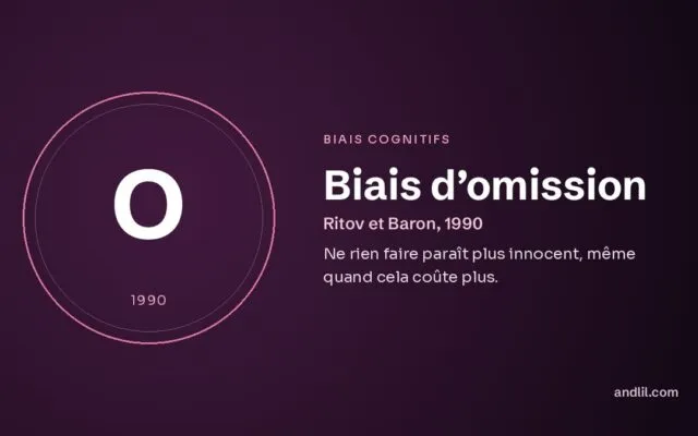 Biais d’omission : Ne rien faire paraît plus innocent, même quand cela coûte plus