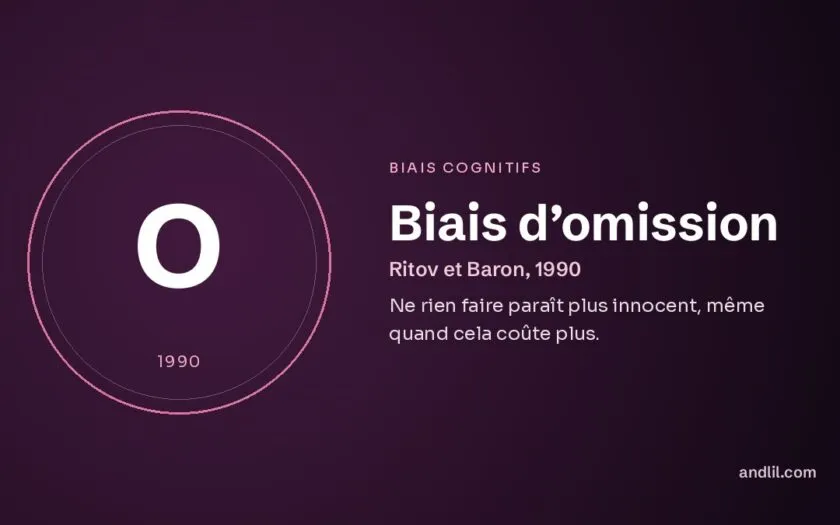 Biais d’omission : Ne rien faire paraît plus innocent, même quand cela coûte plus
