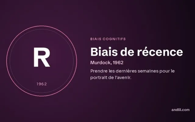 Biais de récence : Prendre les dernières semaines pour le portrait de l’avenir