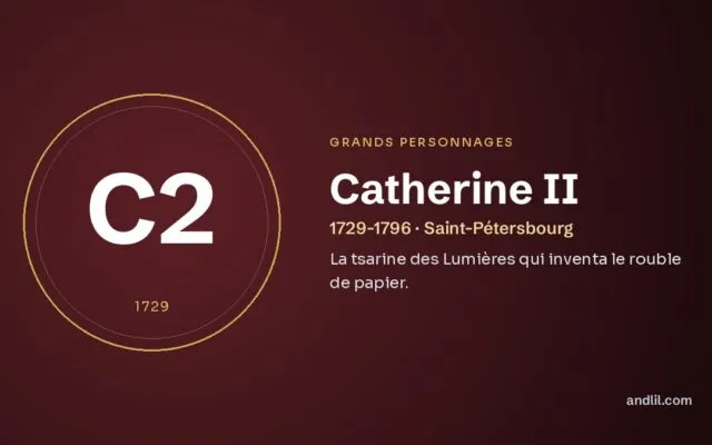 Catherine II : La tsarine des Lumières qui inventa le rouble de papier