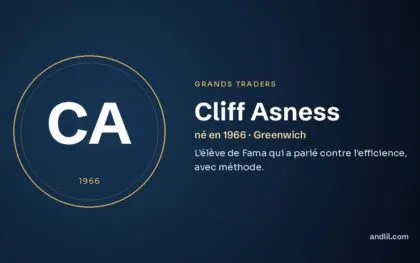 Cliff Asness (né en 1966 · Greenwich), fiche du guide des grands traders