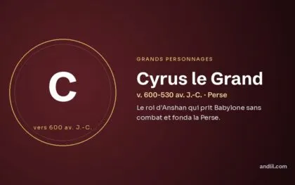 Cyrus le Grand (v. 600-530 av. J.-C. · Perse), fiche du guide des grands personnages de l’histoire