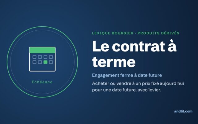Lexique boursier · Produits dérivés : Le contrat à terme