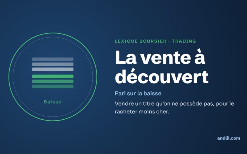 Lexique boursier · Trading : La vente à découvert
