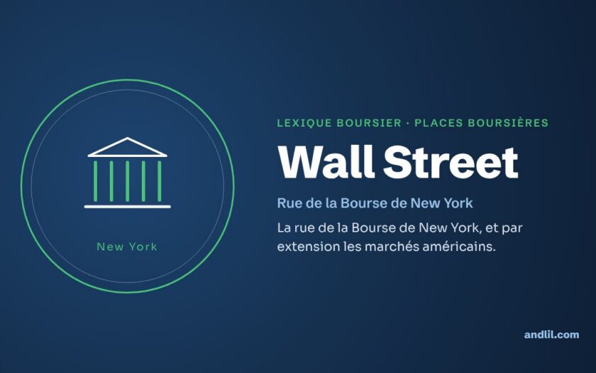 Lexique boursier · Places boursières : Wall Street