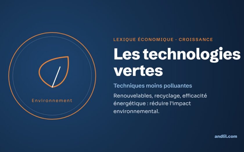 Lexique économique · Croissance : Les technologies vertes