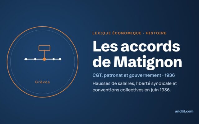 Lexique économique · Histoire : Les accords de Matignon