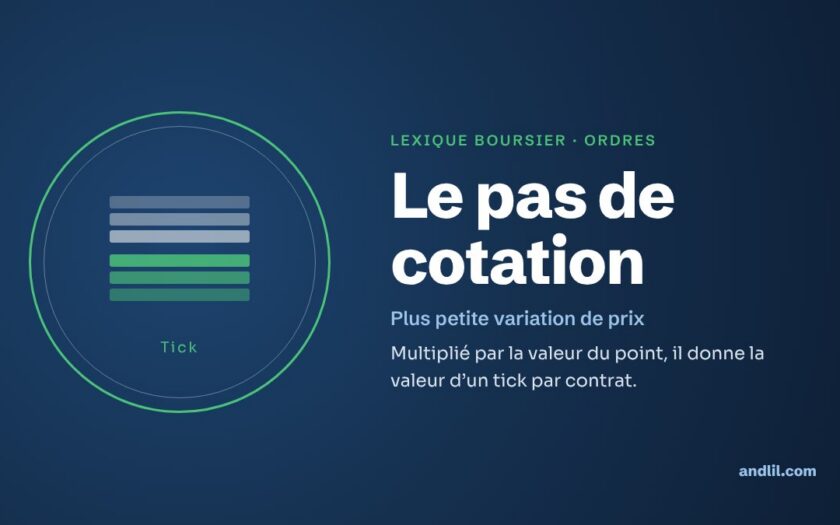 Lexique boursier · Ordres : Le pas de cotation