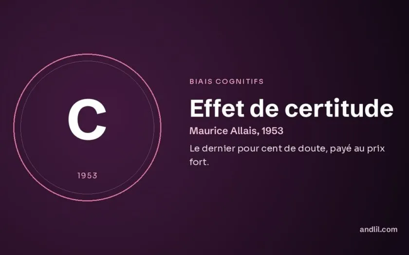 Effet de certitude : Le dernier pour cent de doute, payé au prix fort