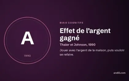 Effet de l’argent gagné (Thaler et Johnson, 1990), fiche du guide des biais cognitifs