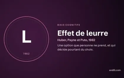 Effet de leurre (Huber, Payne et Puto, 1982), fiche du guide des biais cognitifs