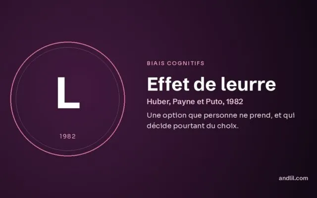 Effet de leurre : Une option que personne ne prend, et qui décide pourtant du choix