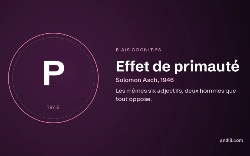 Effet de primauté : Les mêmes six adjectifs, deux hommes que tout oppose