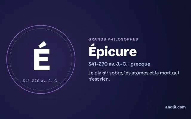 Épicure : biographie, idées et héritage