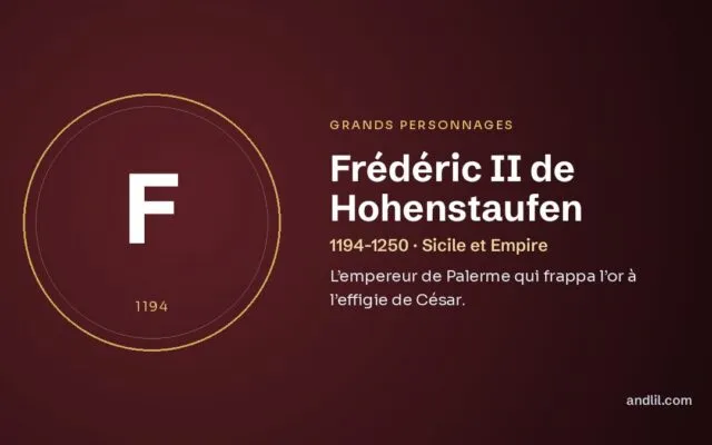 Frédéric II de Hohenstaufen : L’empereur de Palerme qui frappa l’or à l’effigie de César
