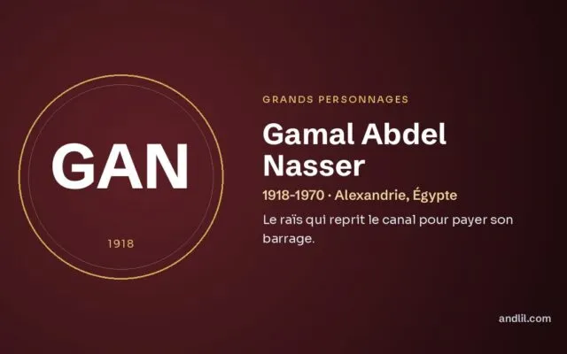 Gamal Abdel Nasser : Le raïs qui reprit le canal pour payer son barrage