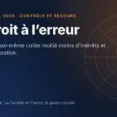 Le droit à l’erreur, fiche du guide fiscal 2026 d’andlil sur fond bleu nuit