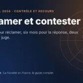 Réclamer et contester, fiche du guide fiscal 2026 d’andlil sur fond bleu nuit