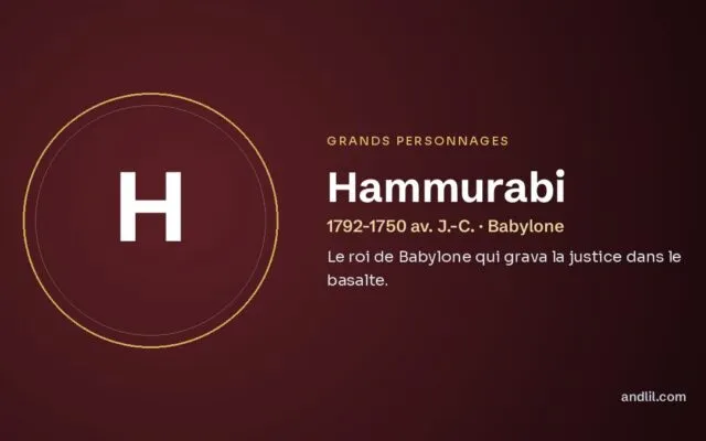 Hammurabi : Le roi de Babylone qui grava la justice dans le basalte