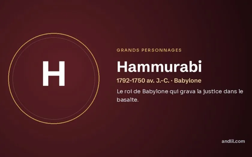 Hammurabi : Le roi de Babylone qui grava la justice dans le basalte