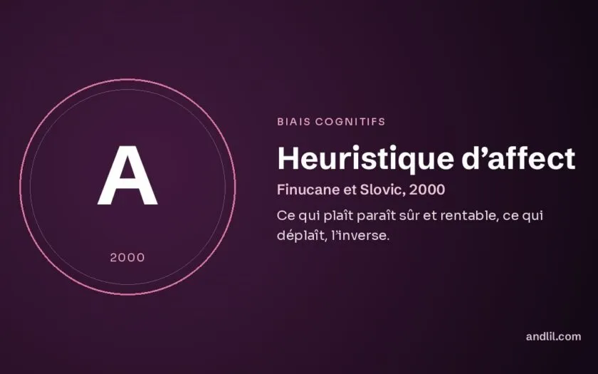Heuristique d’affect : Ce qui plaît paraît sûr et rentable, ce qui déplaît, l’inverse