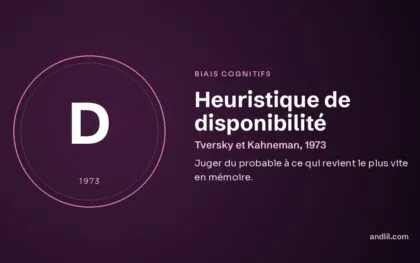 Heuristique de disponibilité (Tversky et Kahneman, 1973), fiche du guide des biais cognitifs
