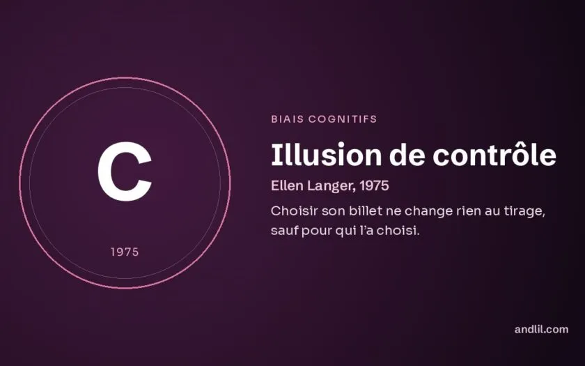 Illusion de contrôle : Choisir son billet ne change rien au tirage, sauf pour qui l’a choisi