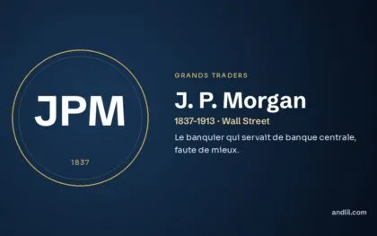 J. P. Morgan (1837-1913 · Wall Street), fiche du guide des grands traders