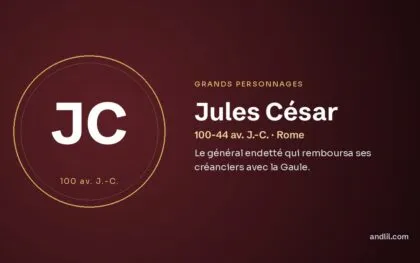 Jules César (100-44 av. J.-C. · Rome), fiche du guide des grands personnages de l’histoire