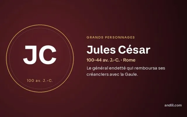 Jules César : Le général endetté qui remboursa ses créanciers avec la Gaule