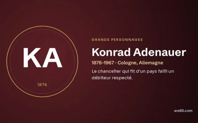 Konrad Adenauer : Le chancelier qui fit d’un pays failli un débiteur respecté