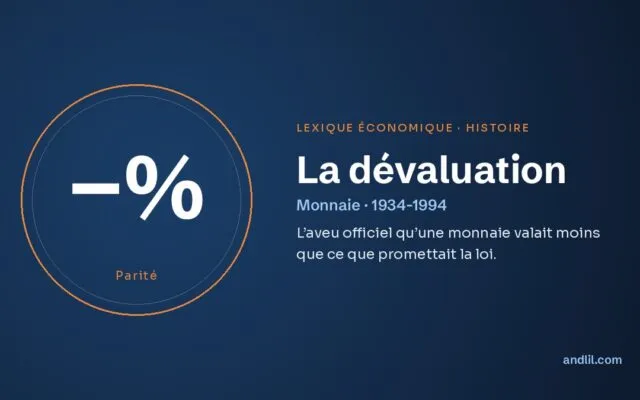 La dévaluation, définition du lexique économique d’andlil.com